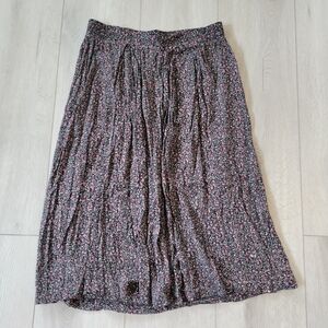 Vintage Norton McNaughton Floral Black and Pink Women's Skirt